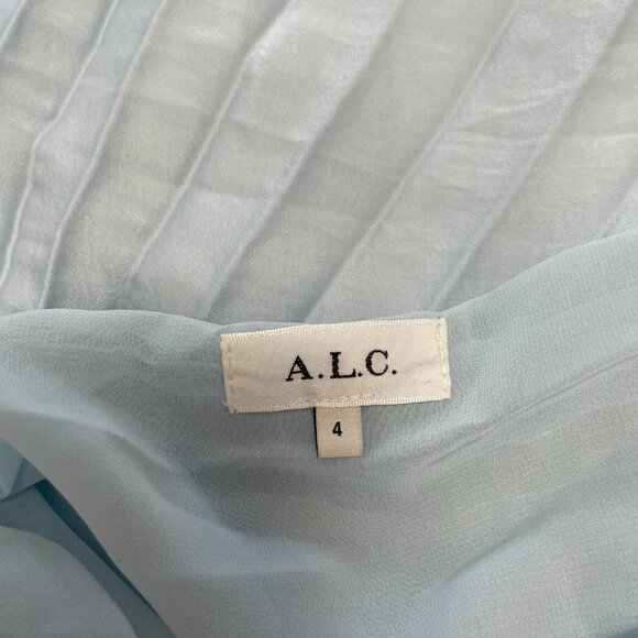 A.L.C. Light Blue One-Shoulder Midi Dress - Picture 12 of 13